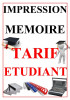 impression memoire tarif etudiant