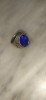 bague argent massif piar bleu 