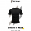 T-shirt de compression simple ( noire - blanc )