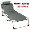 Chaise Longue Pliable en tissu Oxford 600D Capacité de poids 180 kg   