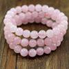 Bracelet en vraies pierres naturelles Quartz Rose 