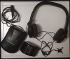 Casque audio hifi stéréo sans fil avec système de transmission mini micro + transformateur AC DC