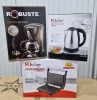 Pack Panineuse kitchef + Bouilloire kitchef 1500w 1.8l + Cafetière 5 tasses robuste