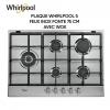 Plaque Whirlpool 5 feux inox fonte 75cm  akr3290ix