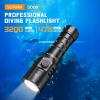 Lampe Torche SOFIRN SD06 - 3200 Lumen Chasse Sous Marine Plongée (Rechargeable)