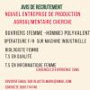 Cherche operatice de machine industrielle 