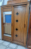 Armoire 2 portes coulissante marron 