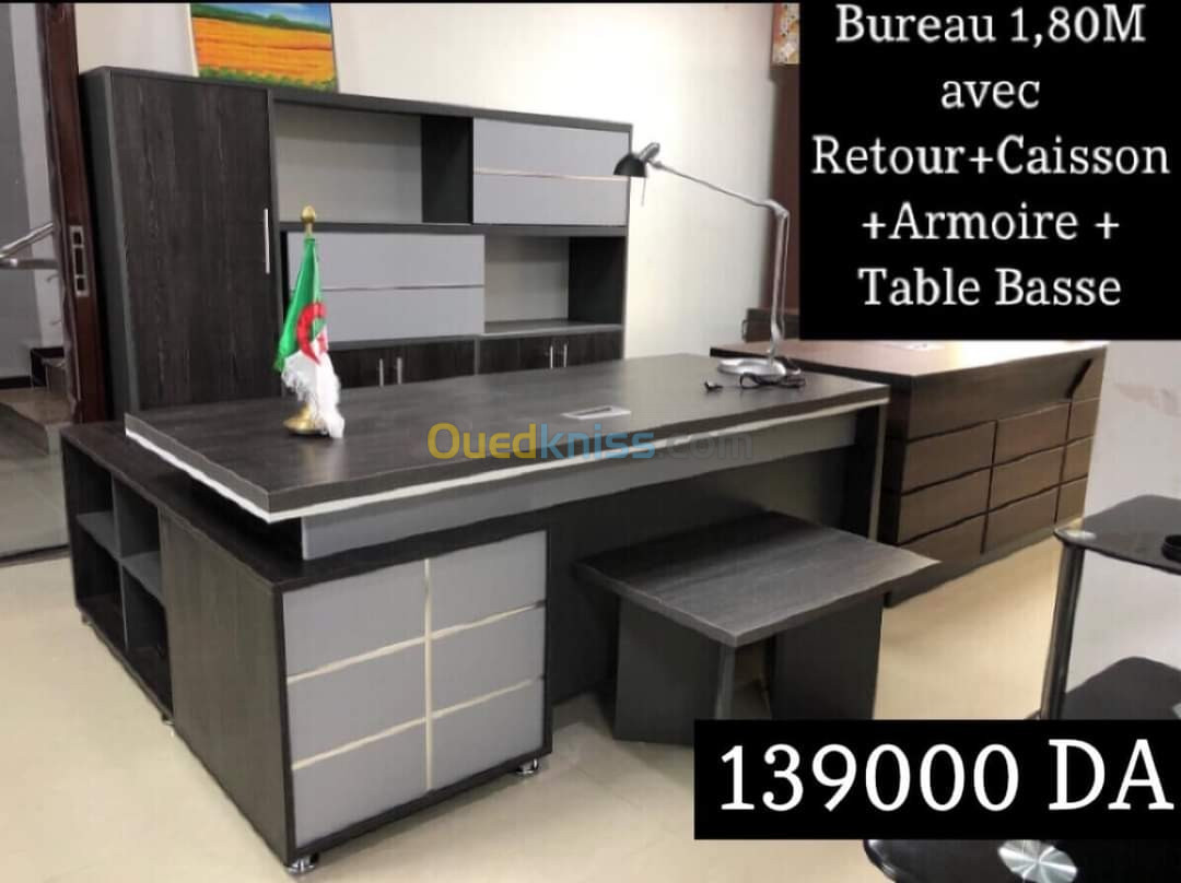 Ensemble de bureau Bahamas 1m80