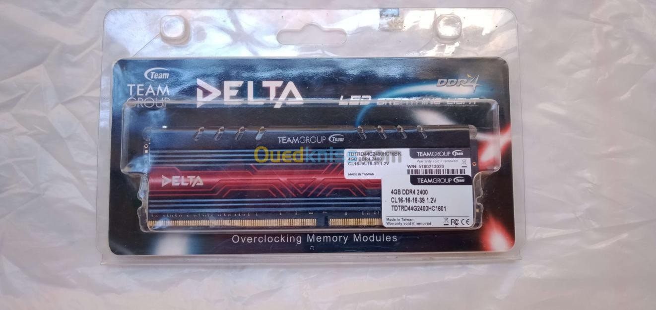 RAM 4GB Teamgroup DDR4 fréquence 2400 LIQUIDATION 