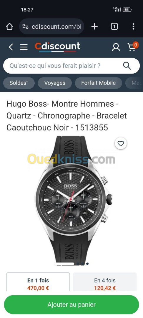 MONTRE HUGO BOSS NOIR QUARTZ