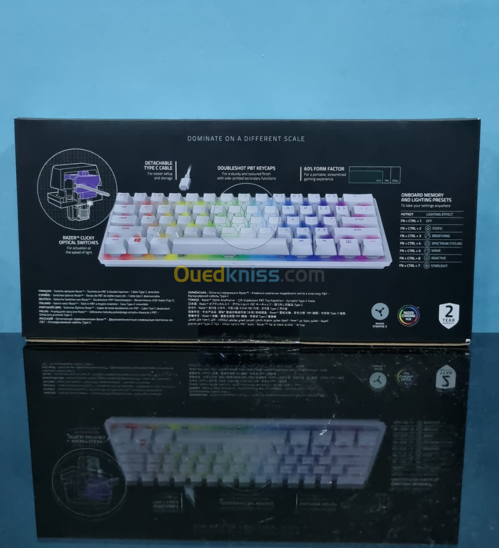 Razer Huntsman Mini White Purple Switch