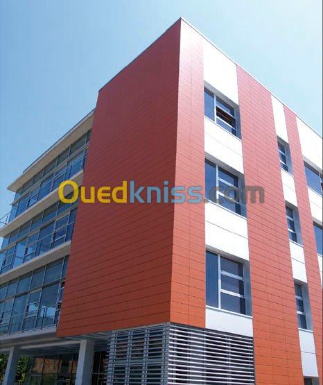 Monocouche alucobond façade ventiller