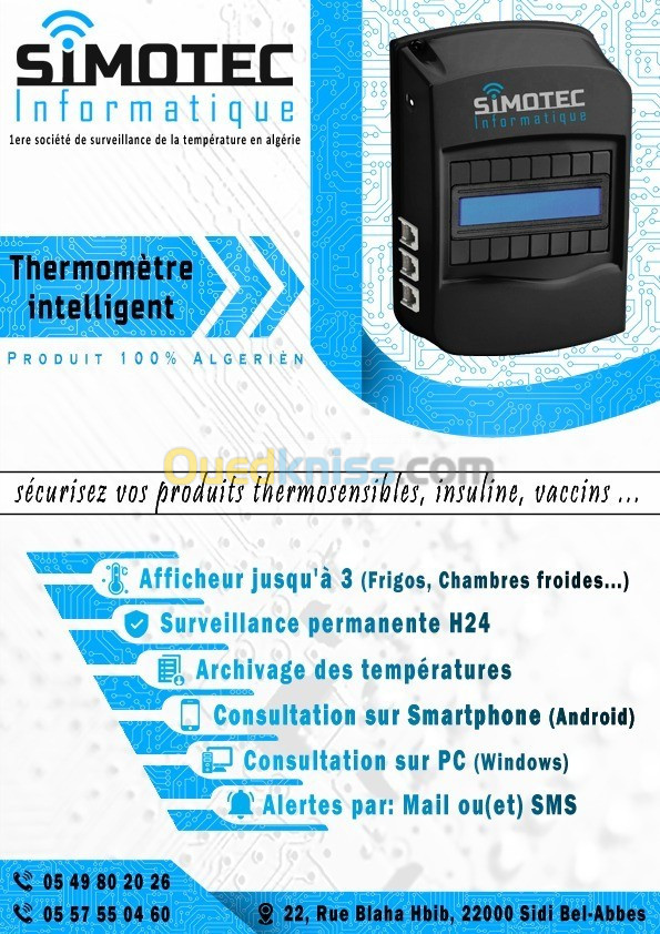 Thermomètre et Thérmo-hygrométre enregistreur intelligent WIFI