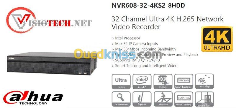 NVR ULTRA DAHUA 608 32 4K S2 8 HDD