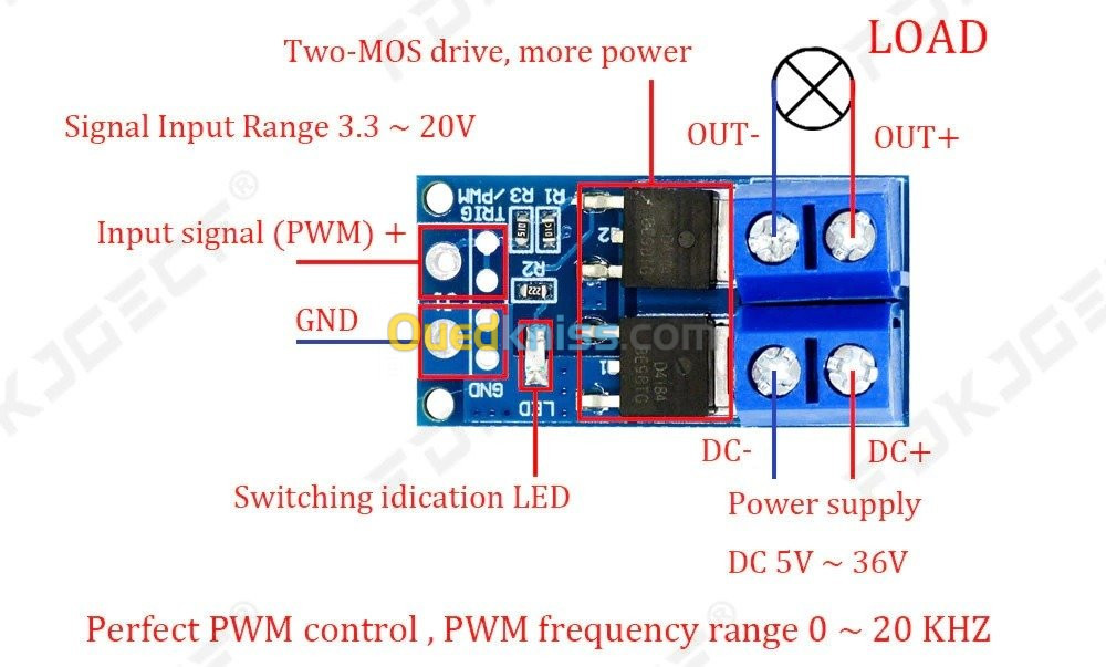 Double MOSFET 400W Arduino 