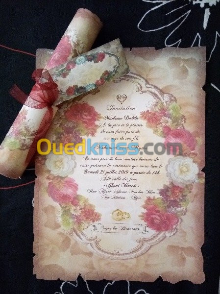 Cartes d'invitation mariage/faire part