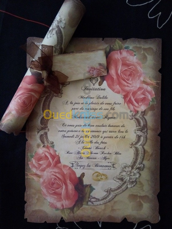 Cartes d'invitation mariage/faire part