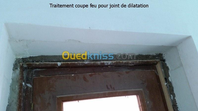 Joints de dilatation, coupe feu, aména