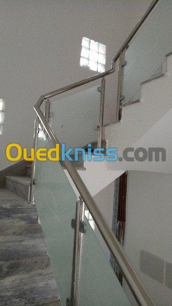 rampe escalier inox