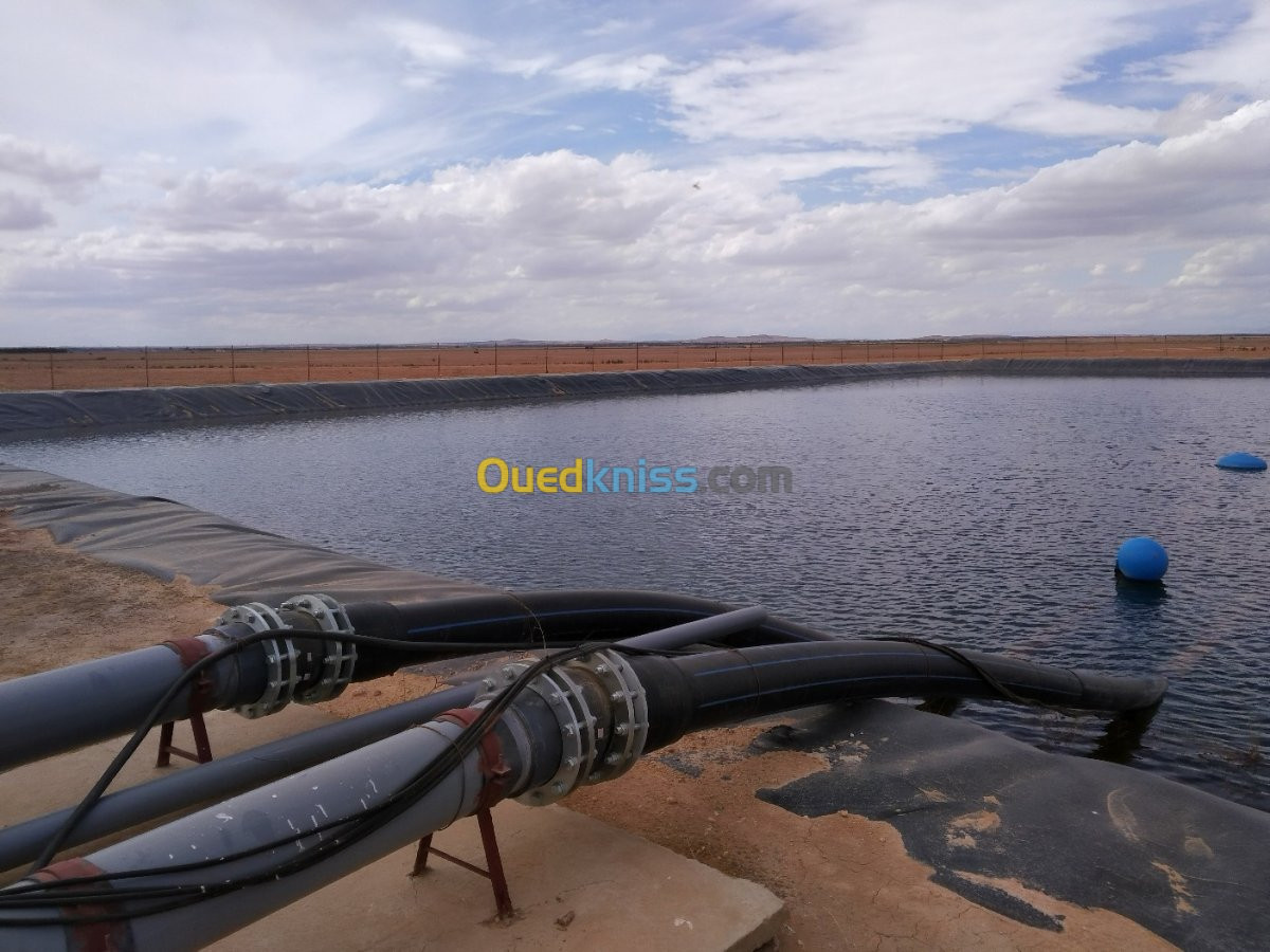 réalisation de bassins en Geomembrane 