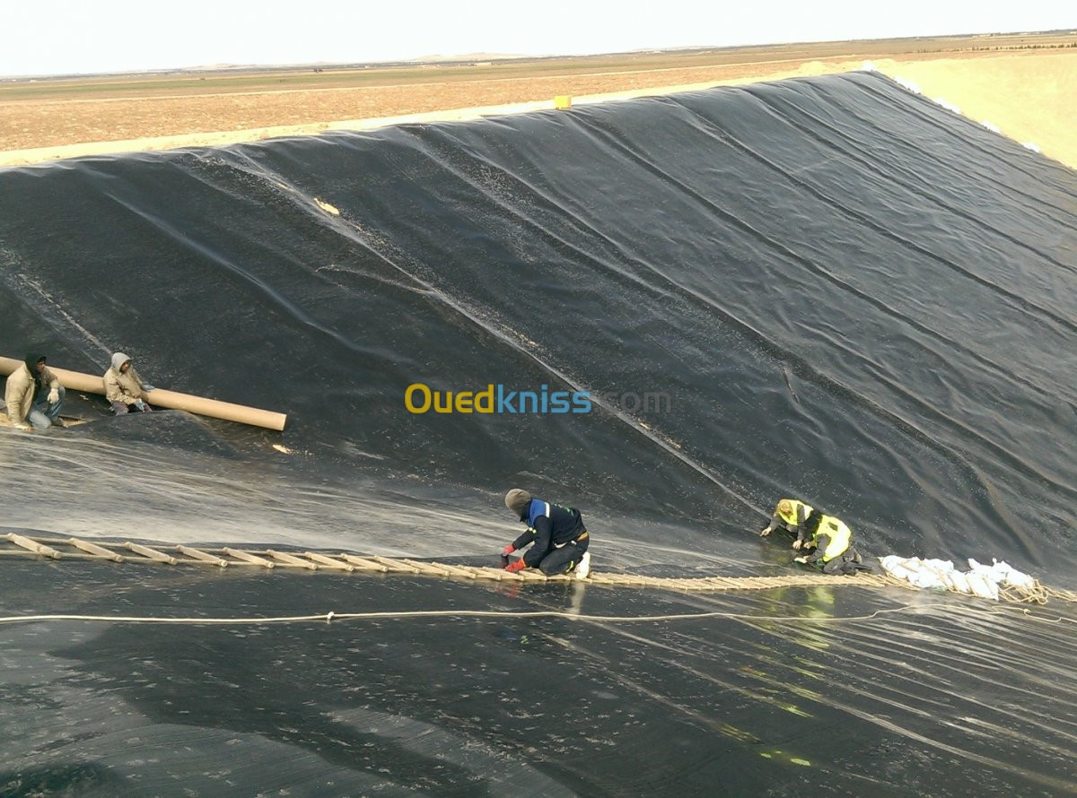 réalisation de bassins en Geomembrane 