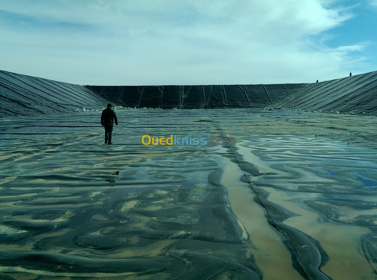 réalisation de bassins en Geomembrane 