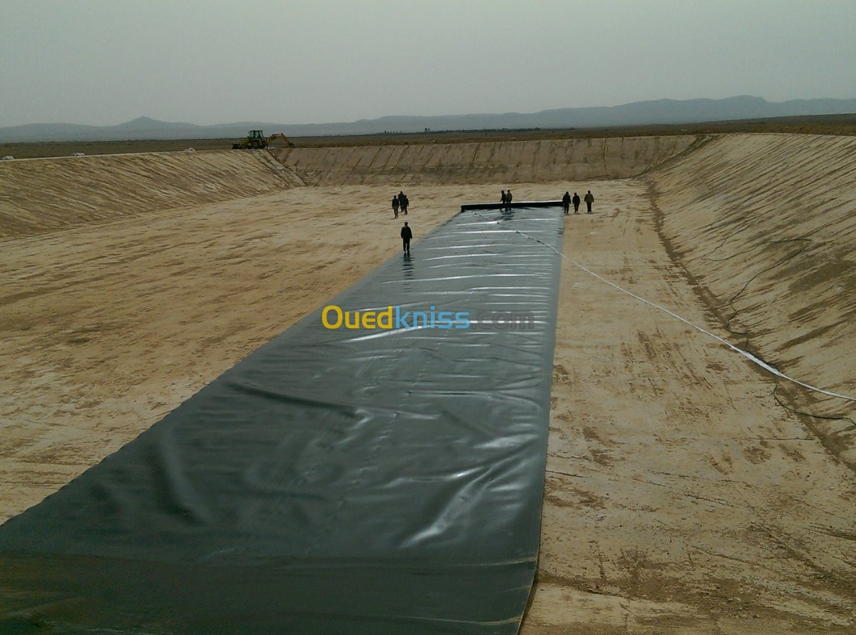 réalisation de bassins en Geomembrane 