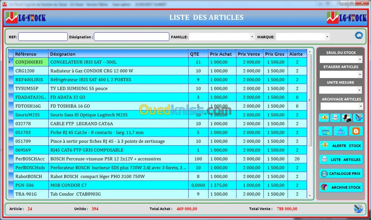 LOGICIEL LG-STOCK