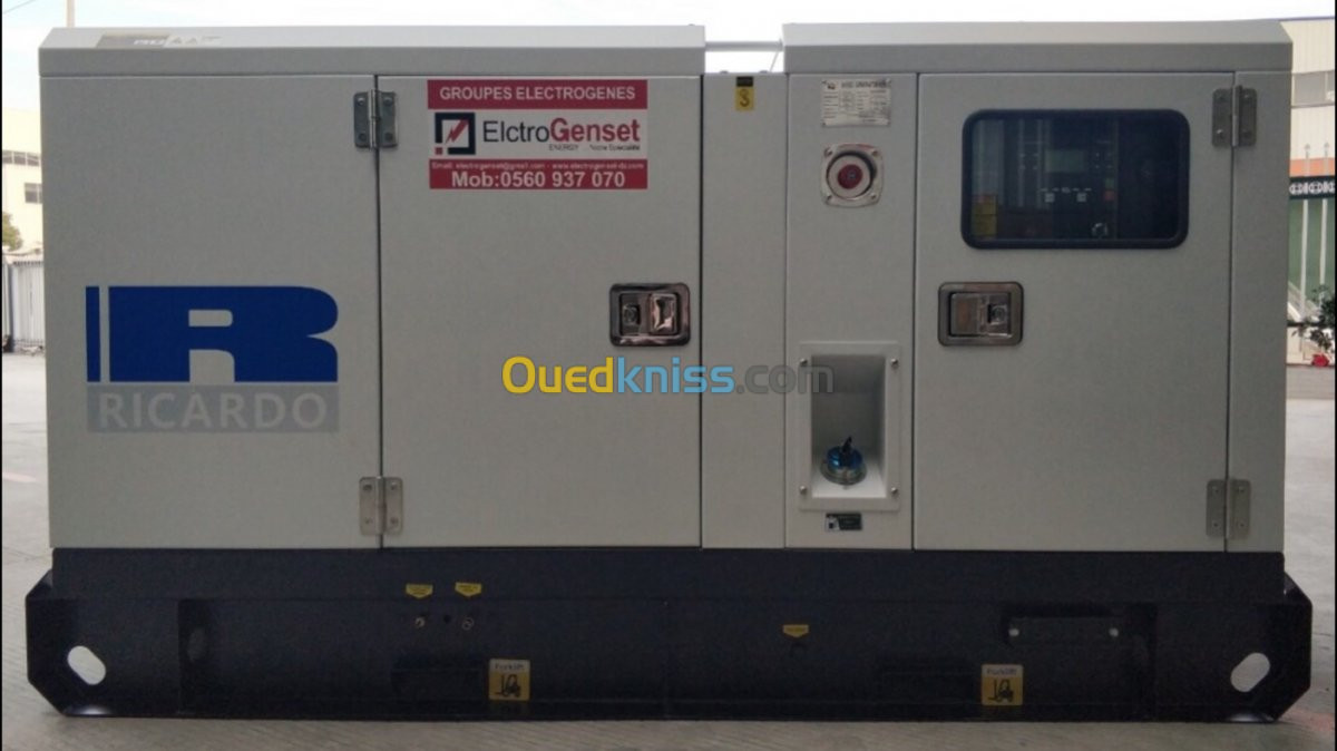 GROUPE ÉLECTROGÈNE 40/44 KVA RICARDO DISPONIBLE