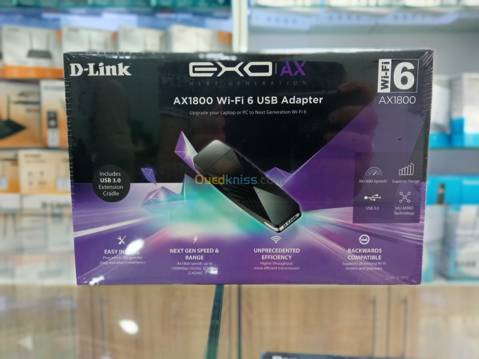 D-LINK Adaptateur USB Wi-Fi 6 AX1800 DWA-X1850