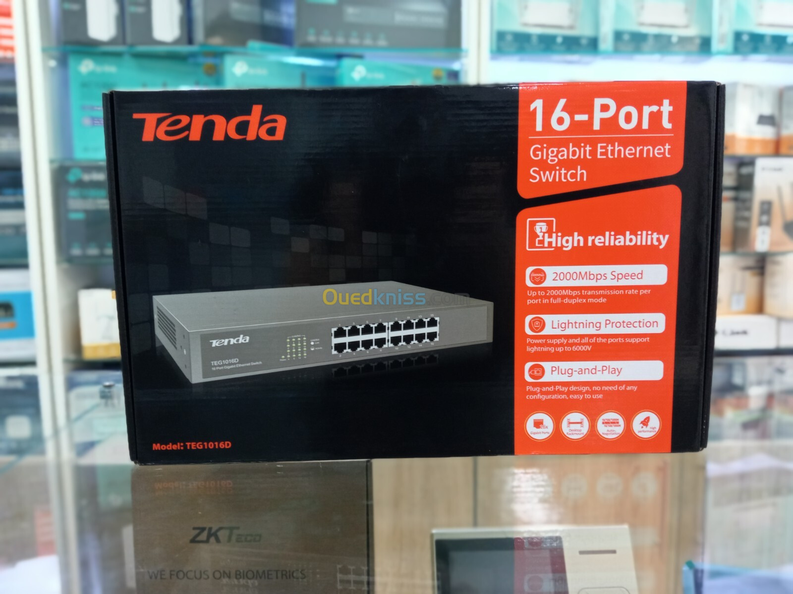 Switch 16 ports 10/100 Mbps non manageable, Rackable TEG1016D TENDA