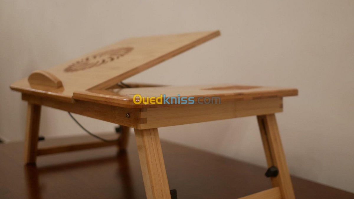 table micro refroidissante pc portable 15.6 en bois