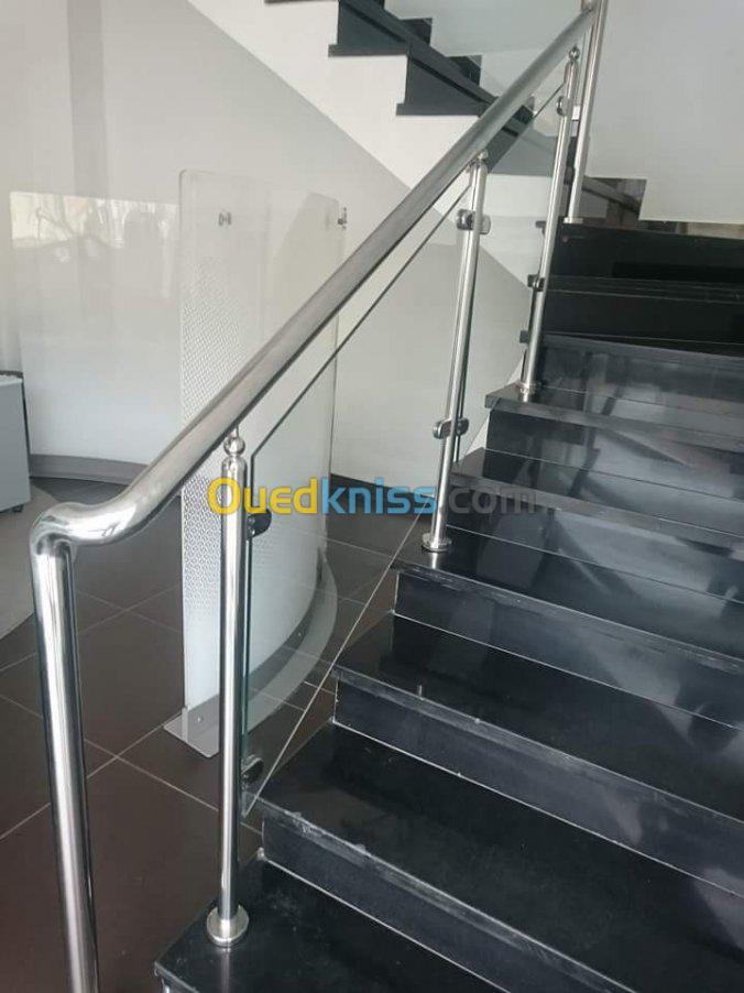 Rampe escalier,Garde corps en inox