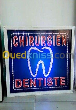 Enseigne lumineuse pour dentiste