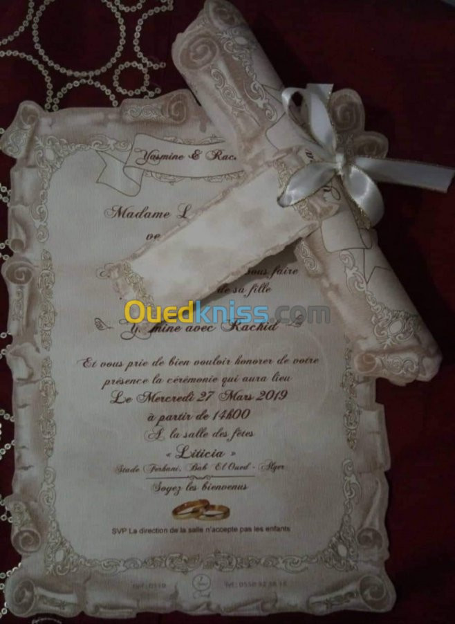 Faire part et carte d'invitation maria