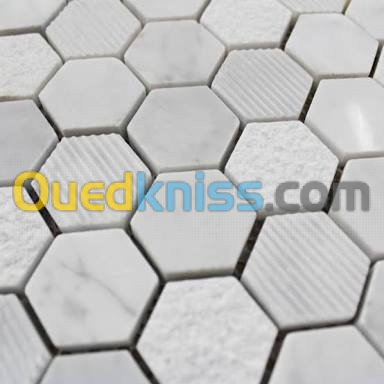 Marbre hexagone italien faience