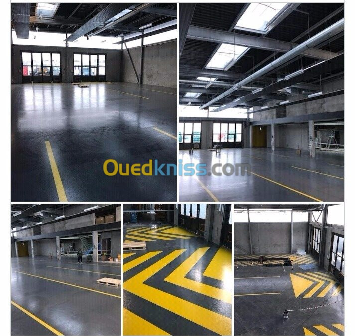 Epoxy resine sol industriel parking technique