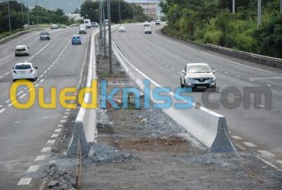 travaux de glissières en béton 