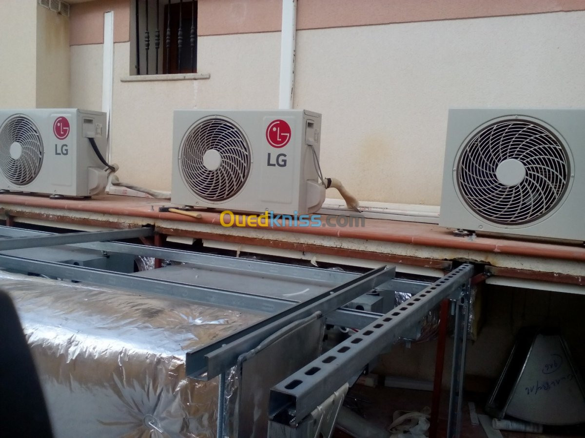 Installation  clim central  et ventilation 