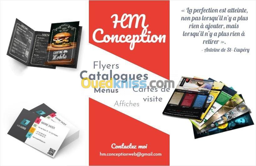 Conception catalogues,Flyers ,Cartes..