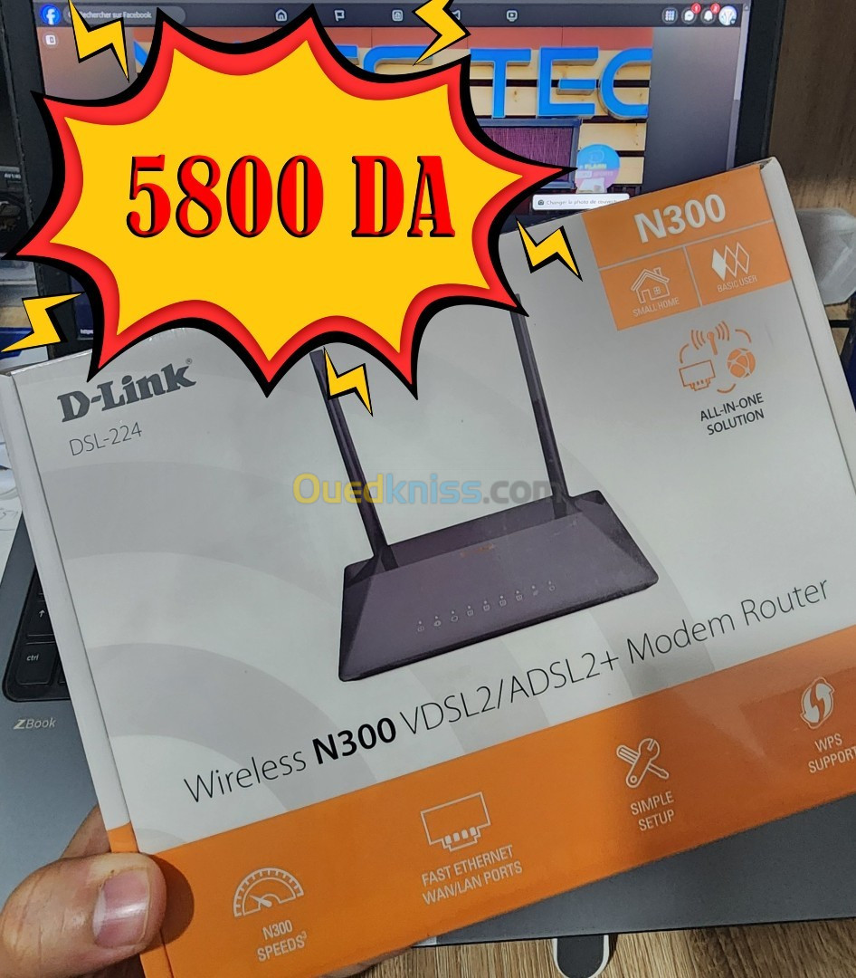 MODEM ROUTEUR D-Link DSL-224 WIFI N300 