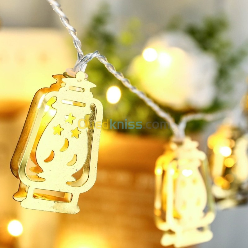 Guirlande lumineuse d'ampoule de lanterne de Ramadan 10 pièce فانوس رمضان 