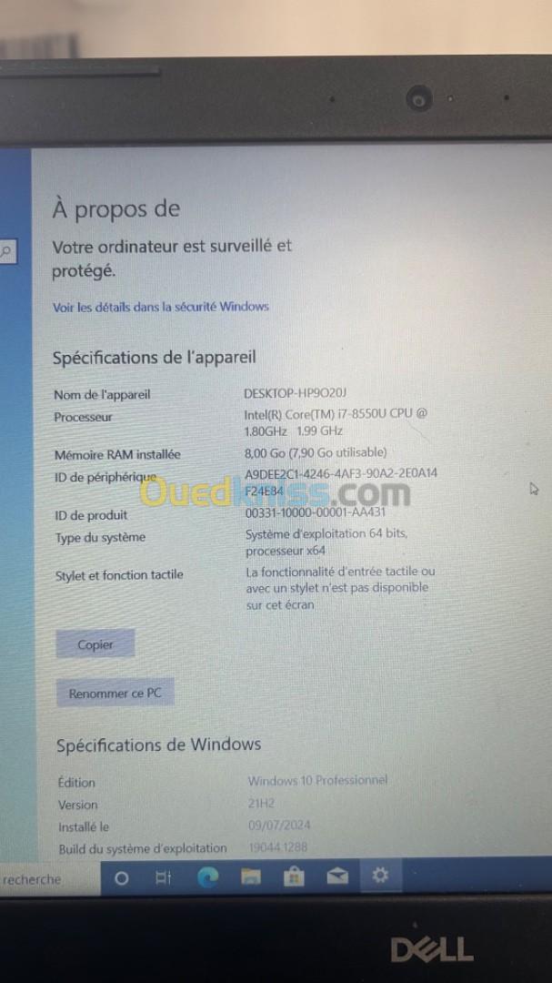 DELL Inspiron 5570 i7-8550U 8GB RAM 1To stockage