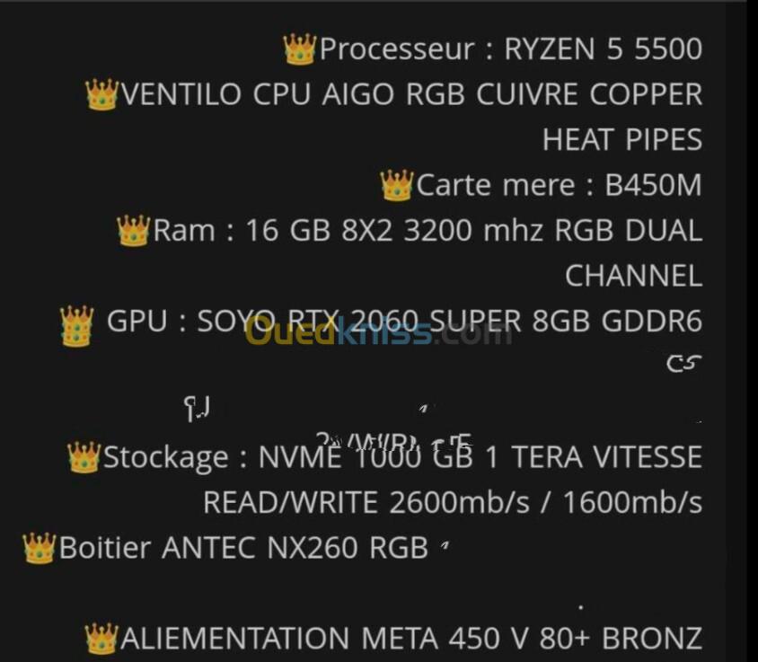 Pc gamer Soyo RTX 2060 Super 