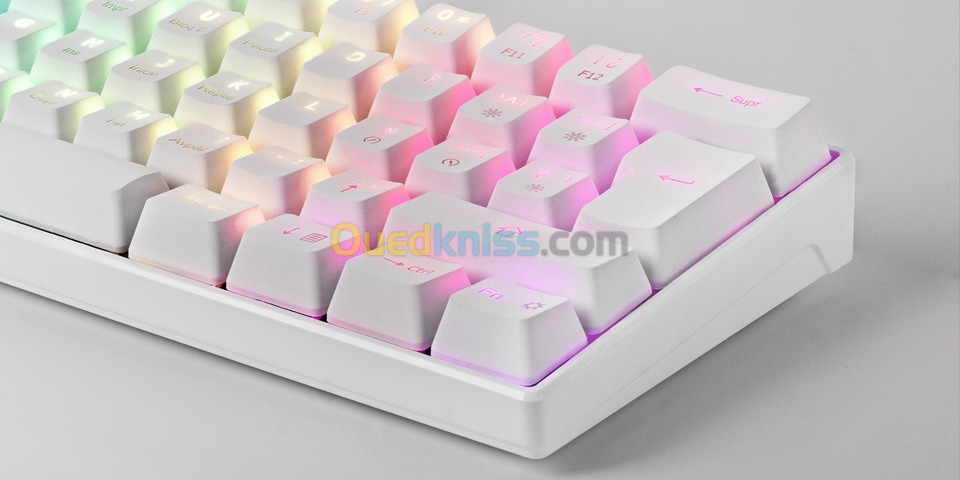 CLAVIER MARS GAMING MKMINI RGB 60% - DISPO BLACK & white 