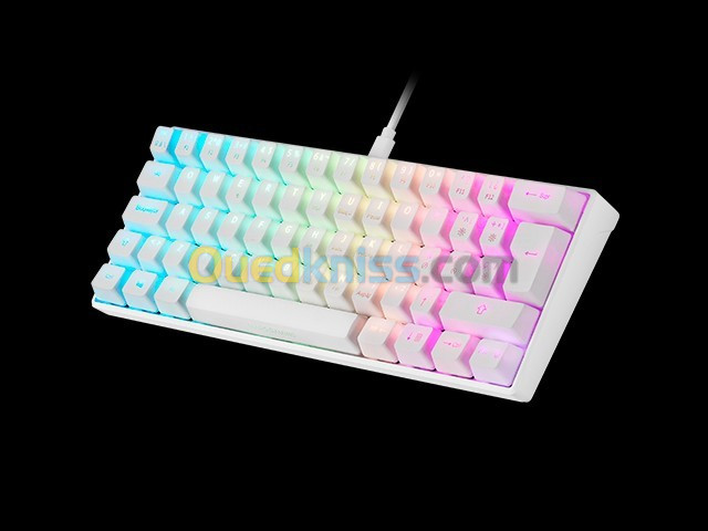 CLAVIER MARS GAMING MKMINI RGB 60% - DISPO BLACK & white 