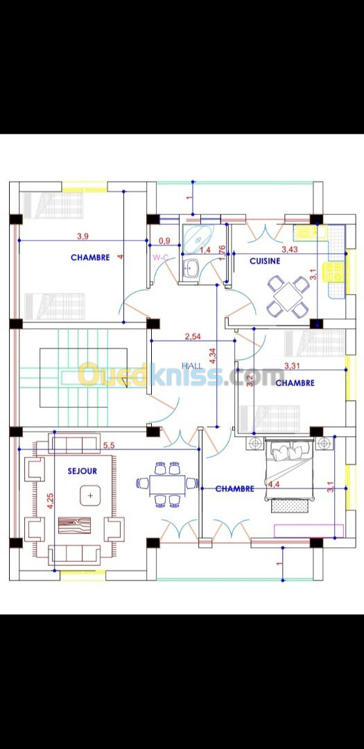 Vente Appartement F4 Jijel Jijel