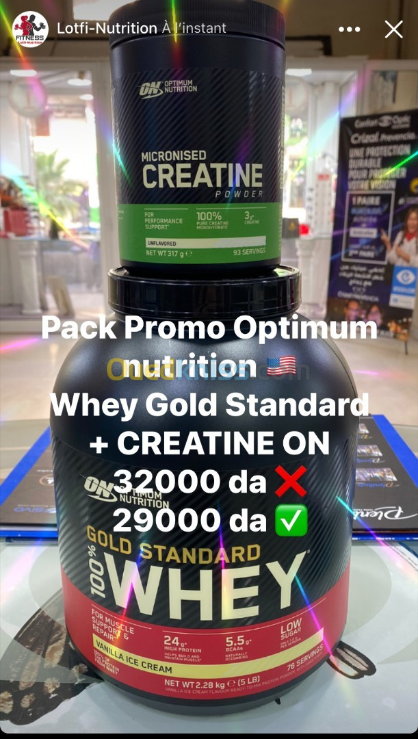 Whey Gold standard + Creatine ON Pack Promo Made in USA