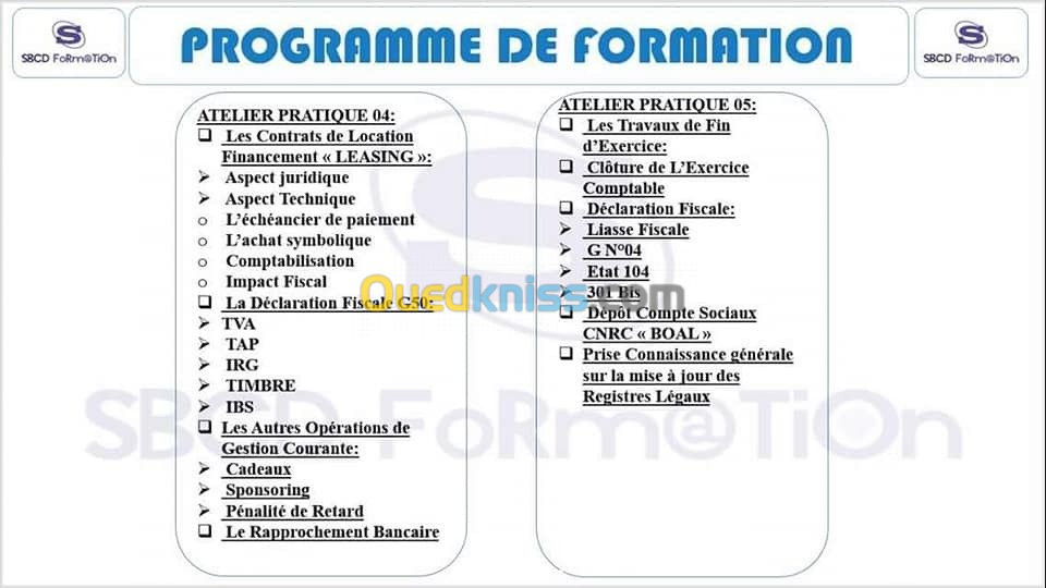 Formation en Comptabilité et Fiscalité