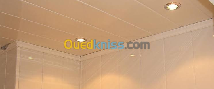 Travaux plafond en pvc 